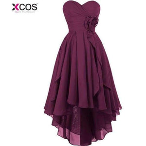 Planet Gates as the picture 1 / 6 Women Ladies Chiffon Lace Bridesmaid Dress Long Prom Gown Plus Size High Low Party Bridesmaid Dresses 2018