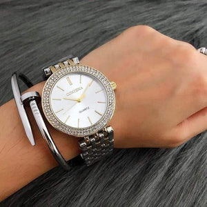 Planet Gates as the picture 1 Luxury Brand Women Dress Watches Steel Quartz Watch Diamonds Gold Watches For Woman Wristwatches