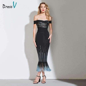 Planet Gates As the picture / 2 Cocktail dress elegant off the shoulder zipper up wedding party evening formal dress coctail dresses cutomade