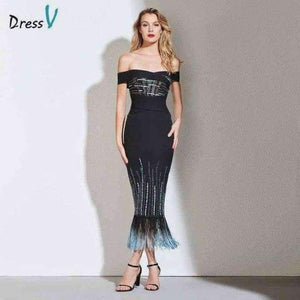 Planet Gates As the picture / 2 Cocktail dress elegant off the shoulder zipper up wedding party evening formal dress coctail dresses cutomade