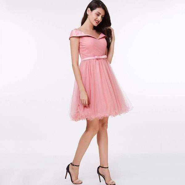 Planet Gates as the picture / 2 Cocktail dress pink A-line knee length sashes dress cheap graduation party black short cocktail dresses