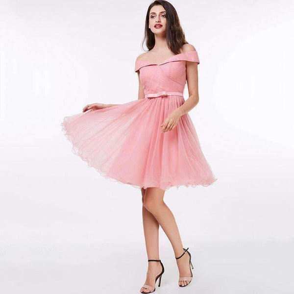 Planet Gates as the picture / 2 Cocktail dress pink A-line knee length sashes dress cheap graduation party black short cocktail dresses