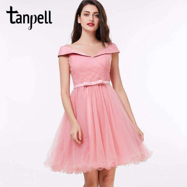 Planet Gates as the picture / 2 Cocktail dress pink A-line knee length sashes dress cheap graduation party black short cocktail dresses