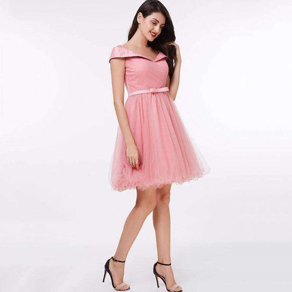 Planet Gates as the picture / 2 Cocktail dress pink A-line knee length sashes dress cheap graduation party black short cocktail dresses