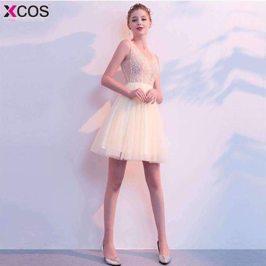 Planet Gates as the picture / 2 Cocktail Dresses Cute Women 2018 Sleeveless Beaded Short Vestidos Plus Size Sexy Homecoming Cocktail Dresses