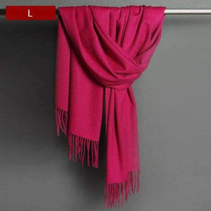 Planet Gates as the picture / 210x70cm or 180x70cm Luxury Winter Scarf Women Thicken Warm Scarves Winter Wool Scarf Female Wrap Pashmina Tassels Solid Color Scarf