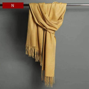 Planet Gates as the picture 3 / 210x70cm or 180x70cm Luxury Winter Scarf Women Thicken Warm Scarves Winter Wool Scarf Female Wrap Pashmina Tassels Solid Color Scarf