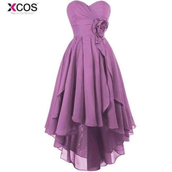 Planet Gates as the picture 3 / 6 Women Ladies Chiffon Lace Bridesmaid Dress Long Prom Gown Plus Size High Low Party Bridesmaid Dresses 2018