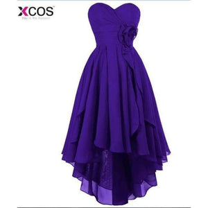 Planet Gates as the picture 4 / 6 Women Ladies Chiffon Lace Bridesmaid Dress Long Prom Gown Plus Size High Low Party Bridesmaid Dresses 2018