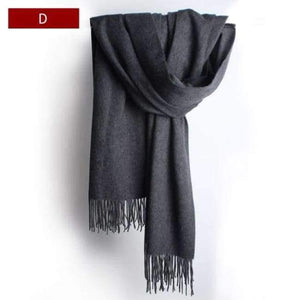 Planet Gates as the picture 6 / 210x70cm or 180x70cm Luxury Winter Scarf Women Thicken Warm Scarves Winter Wool Scarf Female Wrap Pashmina Tassels Solid Color Scarf