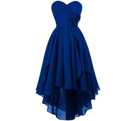 Planet Gates as the picture / 6 Women Ladies Chiffon Lace Bridesmaid Dress Long Prom Gown Plus Size High Low Party Bridesmaid Dresses 2018