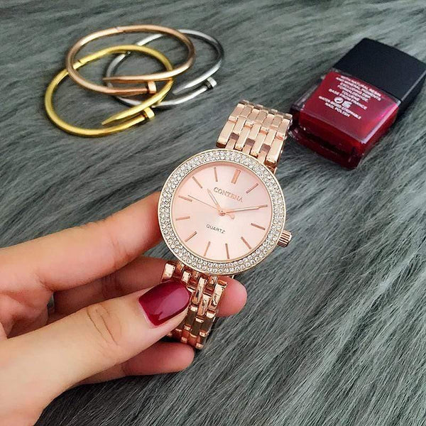 Planet Gates as the picture Luxury Brand Women Dress Watches Steel Quartz Watch Diamonds Gold Watches For Woman Wristwatches