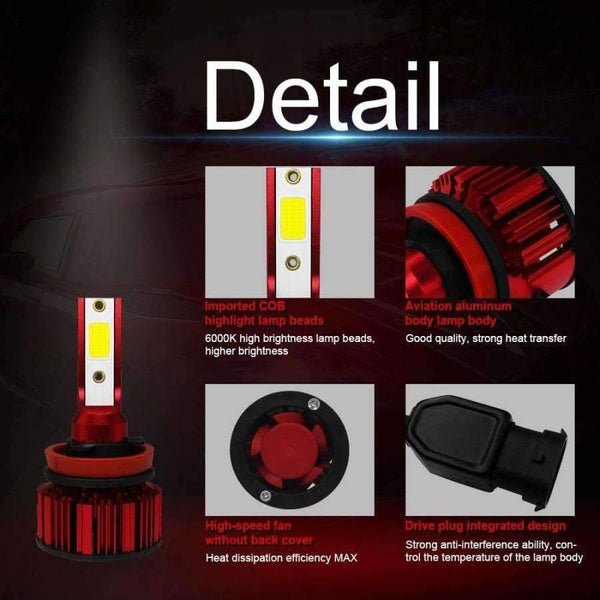 Planet Gates Aslent COB 80W 8000LM H11 LED Headlight Kits 6000K Car Bulbs Auto Led Headlamp Fog Light Bulb 12v for HONDA KIA AUDI TOYOTA FORD