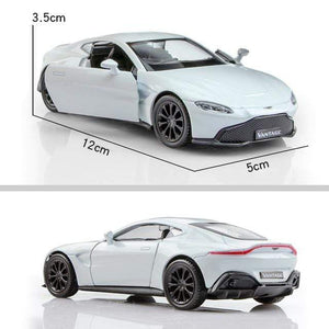 Planet Gates Aston Martin White Birthday Gift 1:36 Alloy Car Model Simulation Exquisite Diecasts Toy Vehicle RMZ city Maserati Aston Martin Doors Open Pull Back