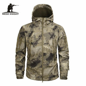Planet Gates AT / XS Men's Military Camouflage Fleece Jacket Army Tactical Clothing  Multicam Male Camouflage Windbreakers