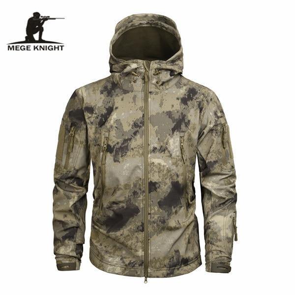 Planet Gates AT / XS Men's Military Camouflage Fleece Jacket Army Tactical Clothing  Multicam Male Camouflage Windbreakers