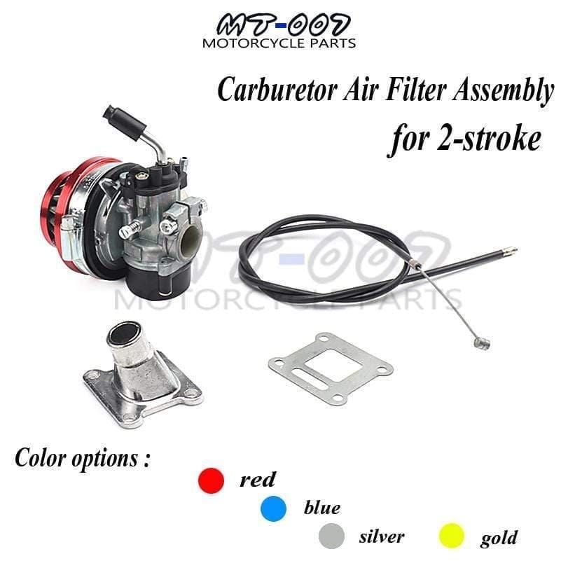Planet Gates ATV 49cc Performance 19mm Carb Carburetor Air Filter Assembly for 2-stroke 47cc 49 Cc Mini Pocket Bike Group