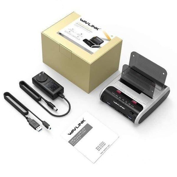 SATA HDD 2.5"3.5" External Hard Drive USB 3.0 Docking Station 5Gbps Offline Clone Card Reader for Hard Drive up to 10TB