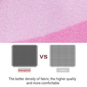 Planet Gates AU Single Bedding  Flamingo Bedding Set Tropical Plant Quilt Cover King Size Home Bed Set Flower Print Pink and Green Bedclothes 3pcs