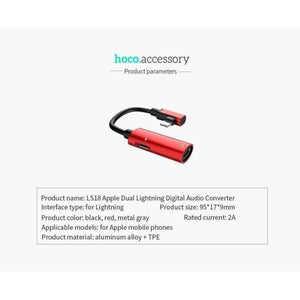 Planet Gates Audio Cable for Apple plug 2in1 Fast Charging 3.5mm Audio Converter Adapter for iPhone X XS Max XR 8 Headphone Support MIC