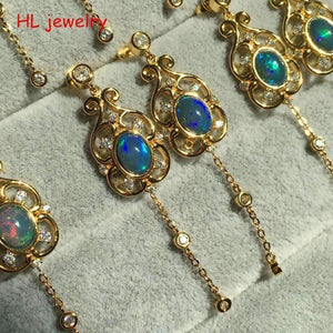 Planet Gates Australia Natural Fire Opal 6x8mm Oval 925 Sterling Silver Drop Earrings