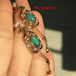 Planet Gates Australia Natural Fire Opal 6x8mm Oval 925 Sterling Silver Drop Earrings