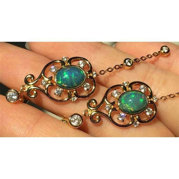 Planet Gates Australia Natural Fire Opal 6x8mm Oval 925 Sterling Silver Drop Earrings