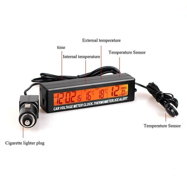Planet Gates Auto Accessories LED Car electronic Clock temperature Alarm Clocks Digital Clock Car Modeling For the car