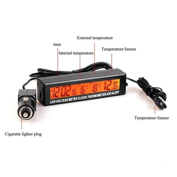 Planet Gates Auto Accessories LED Car electronic Clock temperature Alarm Clocks Digital Clock Car Modeling For the car