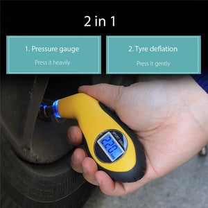 Planet Gates Auto Car Gauge Tester Diagnostic tool for Driving Safety tire pressure gauge Meter Manometer Barometers Tester Digital LCD Tyre