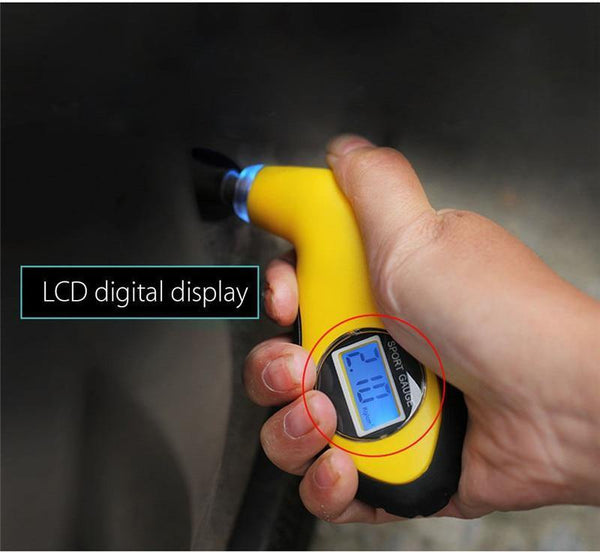 Planet Gates Auto Car Gauge Tester Diagnostic tool for Driving Safety tire pressure gauge Meter Manometer Barometers Tester Digital LCD Tyre