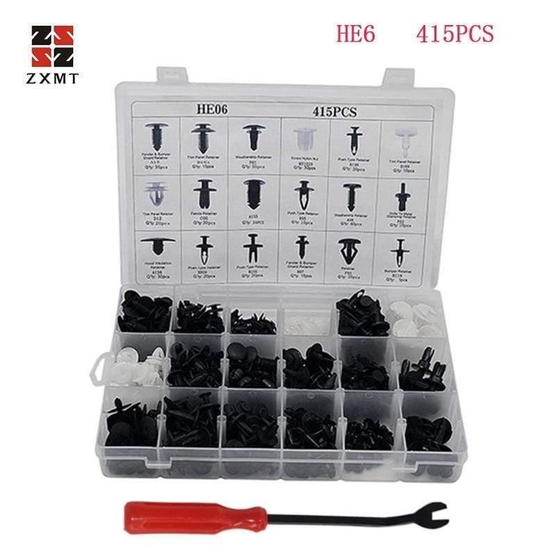 Planet Gates Auto Car Screw Set Vehicle Body Plastic Push Pin Rivet Fasteners Trim Clip  Repair Assortment Tool Set  100 350 299 415Pc