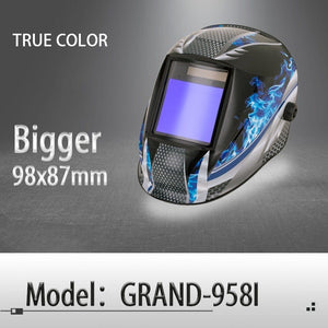 Planet Gates Auto darkening welding helmet/welding mask/MIG MAG TIG True Color/Real Color/4arc sensor/Solar cell (Grand-918I/958I)