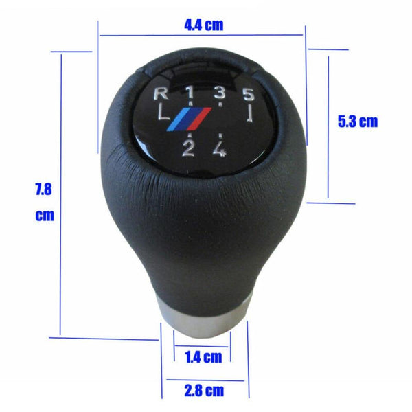Auto Gear Shift Knob Leather Decals Cover For BMW M E87 E90 E36 E46 E91 E92 F30 5 Speed Black Interior replace Parts Trim