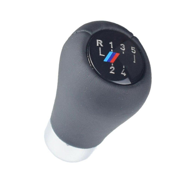 Auto Gear Shift Knob Leather Decals Cover For BMW M E87 E90 E36 E46 E91 E92 F30 5 Speed Black Interior replace Parts Trim