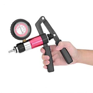Planet Gates Auto Hand Held Vacuum Pump Pressure Tester Kit Brake Fluid Bleeder Test Tool Set with Adapters Car Accessories