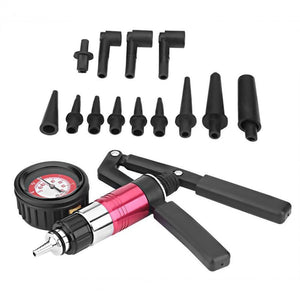 Planet Gates Auto Hand Held Vacuum Pump Pressure Tester Kit Brake Fluid Bleeder Test Tool Set with Adapters Car Accessories
