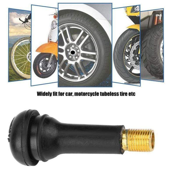 Planet Gates Auto Parts TR412, TR413, TR414 Valve Assembly Vacuum Tire Valve Automobile Black Rubber Valve Alloy Valve General Model