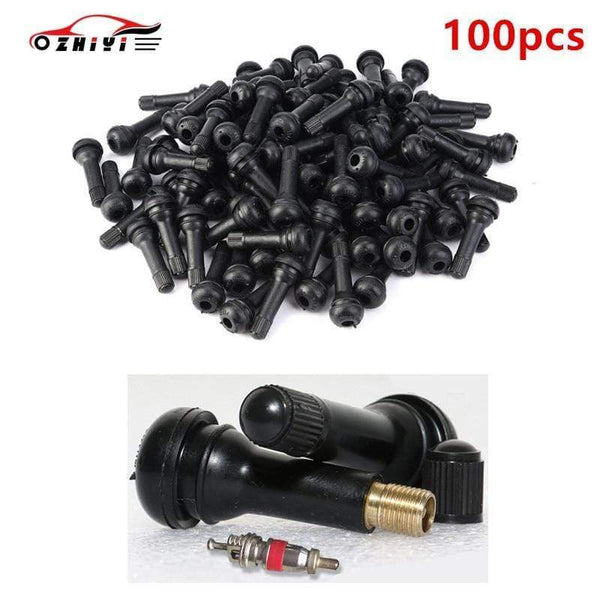 Planet Gates Auto Parts TR412, TR413, TR414 Valve Assembly Vacuum Tire Valve Automobile Black Rubber Valve Alloy Valve General Model