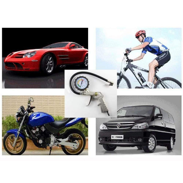 Planet Gates Auto Truck Type Tire Air Inflator Pressure Meter Dial Gauge Compressor Tool 15 BAR Tire Repair Tools car accessaries