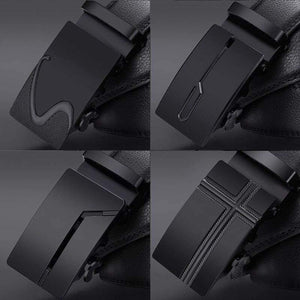 Automatic Buckle Black Belts Luxury Brand Male Genuine Leather Strap Belts For Men Top Quality Belt Cummerbunds
