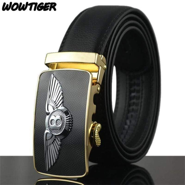 Automatic Buckle Men Belts Fashion Business Belt Famous Brand Luxury Belts For Men Leather