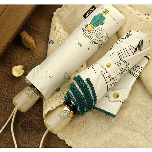 Planet Gates Automatic Folding Umbrella Rain Women Strong 8K Waterproof Anti UV Sun Umbrellas Brand Paraguas Girls Guarda Chuva Female