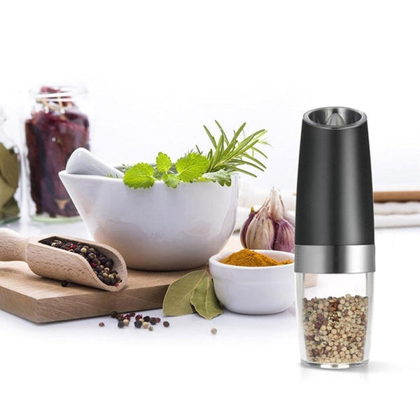 Automatic Milling Electric Gravity Pepper Grinder LED Salt Mill Kitchen Seasoning Grinding Tool GQ999