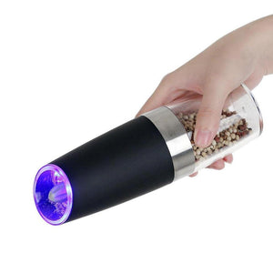 Automatic Milling Electric Gravity Pepper Grinder LED Salt Mill Kitchen Seasoning Grinding Tool GQ999