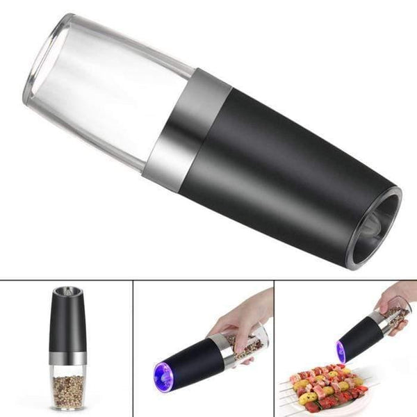 Automatic Milling Electric Gravity Pepper Grinder LED Salt Mill Kitchen Seasoning Grinding Tool GQ999
