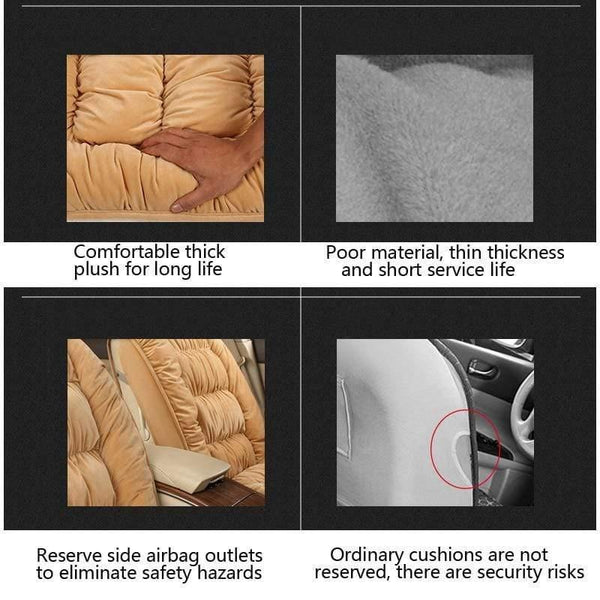 Planet Gates Automobiles Seat Cover Plush Car Seat Covers Interior Seat Cushion Warm Universal For Winter Protector Carpet Mats Accessories