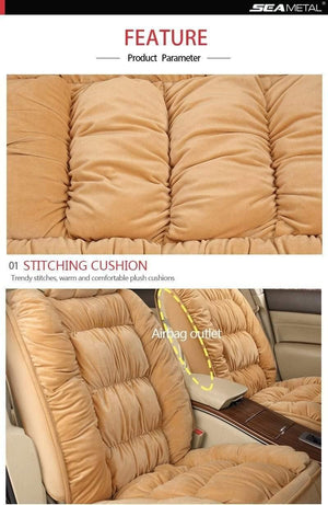 Planet Gates Automobiles Seat Cover Plush Car Seat Covers Interior Seat Cushion Warm Universal For Winter Protector Carpet Mats Accessories