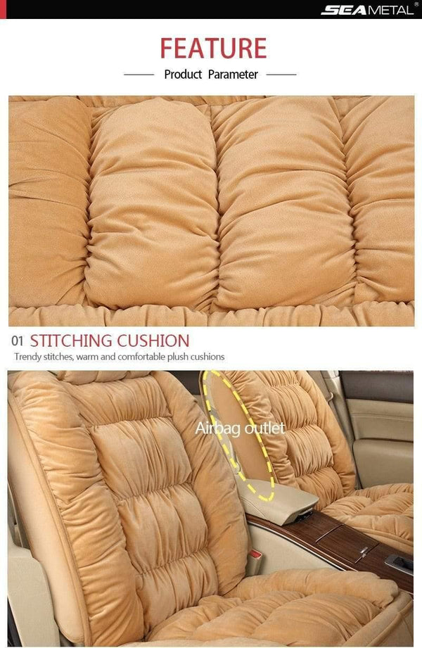 Planet Gates Automobiles Seat Cover Plush Car Seat Covers Interior Seat Cushion Warm Universal For Winter Protector Carpet Mats Accessories