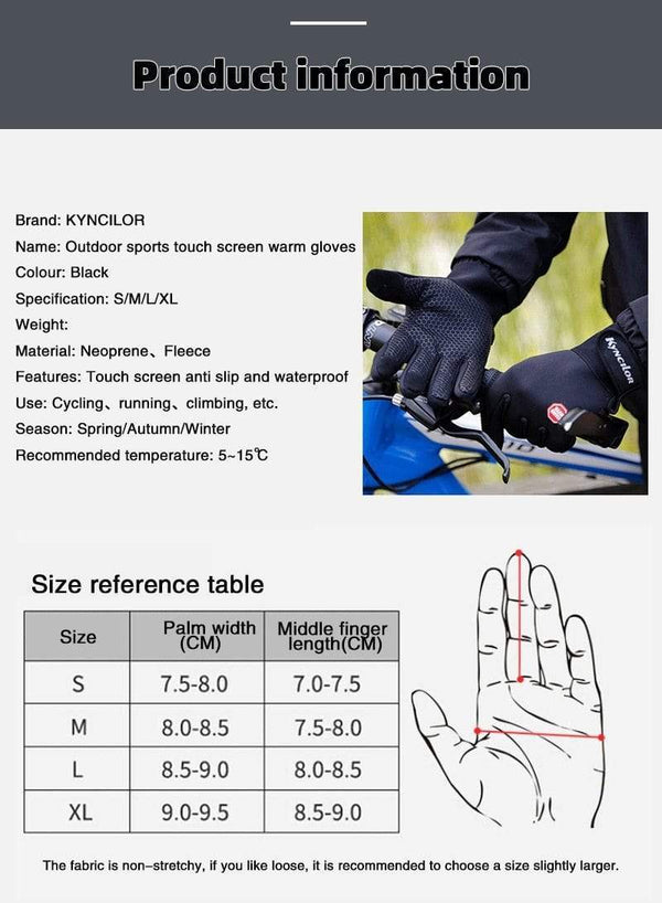 Planet Gates Autumn And Winter Outdoor Sports Men And Women Waterproof Windproof Warm Gloves Riding Touch Screen Zipper Ski Full Finger Glove